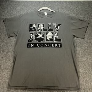 Billy Joel Shirt Mens Large Gray 2016 Concert‎ Tour Band Tee Anvil Music Rock